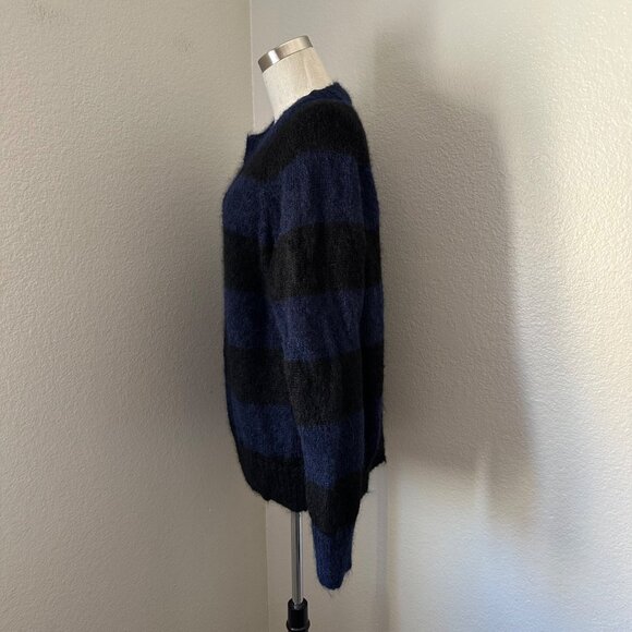 COS Stripe Ribbed Crew Neck Relaxed Fit Knit Jumper Long Sleeve Mohair Wool Blen - Picture 4 of 8